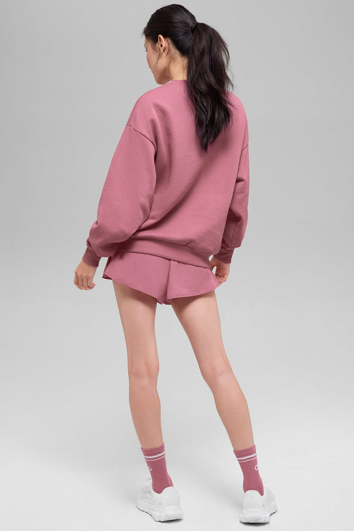 Accolade Crew Neck Pullover - Pink Wild Rose